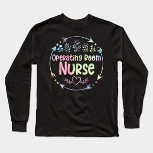 Operating Room Nurse cute floral watercolor Long Sleeve T-Shirt